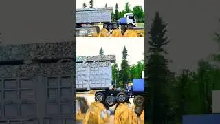 Truck vs Broken Road #spintires #mudrunner #automobile #offroadchallenge #trucksimulator