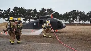 Freedom Shield 25: Firefighting a burning Helicopter simulation