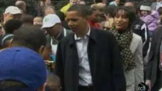 President Obama shoots hoops on Easter