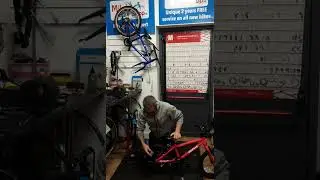 workshop with Mike - fitting Oxford stabilisers to a kids bike