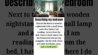 Describing my bedroom: Listening and reading practice.