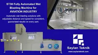 Fully Automated Wet Blasting Machine for AVIATION PARTS #aviation #wetblasting