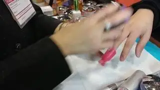 Demo Premiumnails EliteDesign Dipping powder nails at Vancouver Spa Show March 19th 2017
