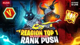 1st Live FF Balvant Gaming | Region Top 1 Grandmaster Rank Pushing | Garena Free Fire Live