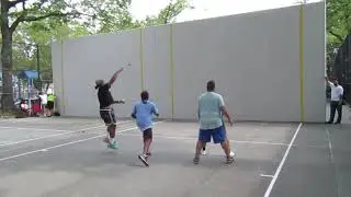 174 Pk -  Moe & Freddy vs Eddie & Patrick - A/B Doubles Game Filmed By Handball Social - 8.14.2025