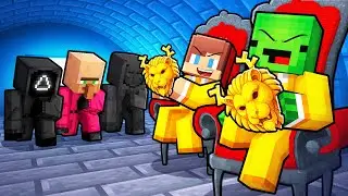 JJ and Mikey Prank Villagers as VIP in Squid Game in Minecraft (Maizen)