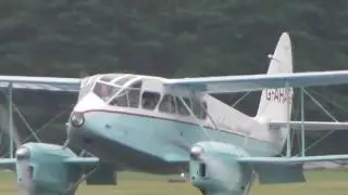 Scillonia airways DeHavilland DH89a rapide G AHAG  lands b4 RIAT Air Show Fairford 2017 15j