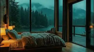 No-Ads Rain Sounds for Sleeping – Powerful Heavy Rain in an Aesthetic Room to Relieve Insomnia