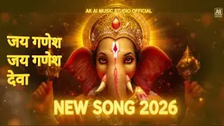 Jay Ganesha Jay Ganesha Deva 🙏 | New Ganpati Bhajan 2026 Ak Ai music studio official shots