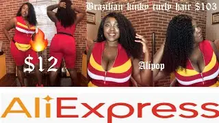 Brazilian kinky curly hair $89.00 wow! Alipop / AliExpress and outfit of the day Citi Trends