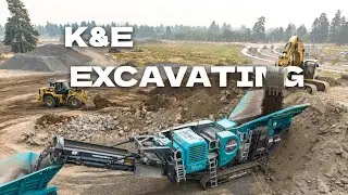 K&E Excavating's Powerscreen Crushing and Screening Operation