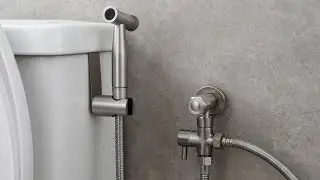 Tecmolog Stainless Steel Pressure Adjustable Handheld Bidet Sprayer Head/Sprayer Set