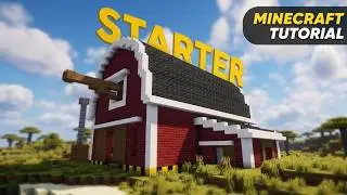 Minecraft Easy Starter Barn Base Tutorial | Simple & Survival Friendly Build #howto #minecraft #game