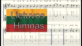 LIETUVOS HIMNAS.  Natos -TAB. Grokime gitara kartu!