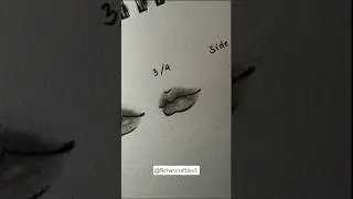 Drawing. Lips in three views✏️ #drawing #tutorial #howtodraw #lips#art