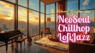 High-Rise Piano Lounge | Neo Soul Chillhop Beats Over Glowing City Lights