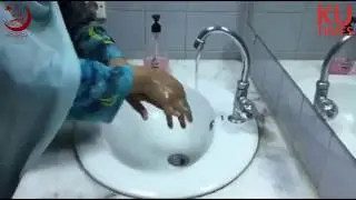 KU Associate Prof. Dr. Saima Saleem | Demonstrating hands clean up | Covid-19 pandemic | 25-03-2020