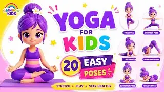 Yoga for Kids | 20 Easy Yoga Poses for Beginners | Fun Exercise for Children #yogaforkids 