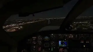 C414AW CHANCELLOR Night Landing RWY 21R YPPF Parafield, South Australia