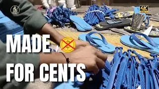 Full Flip Flop Manufacturing Process | Handmade Rubber Shoes Factory Tour 🔥