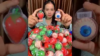 SO YUMMY MUKBANG CANDY EYEBALL AND SPIDER-MAN JELLY EATING SOUND FAST