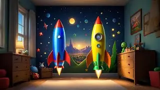 Seven Toy Rockets Zoom to Space | Exciting Counting & Space  | Nursery Rhymes & Toddler Learning