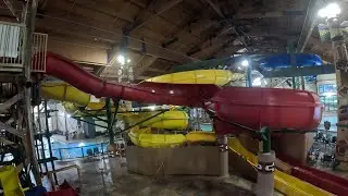 Totem Towers - Red Bodyslide at Great Wolf Lodge Traverse City MI