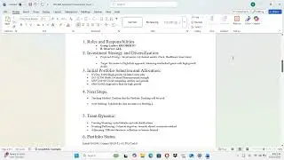 Team T Dynamic  Investment Strategy and Portfolio Management Overview 1