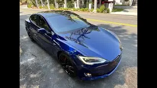 SOLD 2018 Deep Blue Metallic Tesla Model S P100D