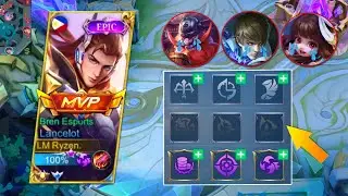 LANCELOT GAMEPLAY IN M-WORLD MAP!! | BEST EMBLEM SET 2022🔥 | Ryzen - MLBB