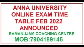 SPECIAL CASE ARREAR ANNA UNIV ONLINE EXAM FEB 2022 TIMETABLE | 2001|2004|2008|2013|2017 REGULATION