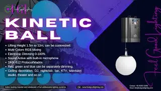 Cutting-edge LED kinetic systems | kinetic ball lighting | DMX winches | RGB controlled by #madrix