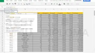 Insert a function in cell A1 to count non blank cells within the cell range A3:A15000.