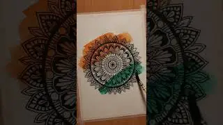 Independence day mandala art | 75th Independence day drawing | 15 August mandala art #shorts #short