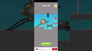 save the car 🚖Draw Bridge how to draw level 69 🥳🤣#trending #viral #gameplay #savecar
