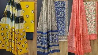New exclusive cotton dress materials with cotton mulmul duppata #crsfashion
