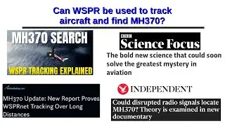Can WSPR be used to track aircraft and find MH370?