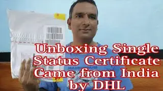 Single status certificate unbox came from India by DHL Contract No. +6281249905012.