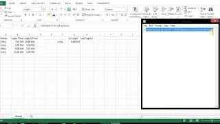 How to Get the 1st Login and Last Logout with multiple data in EXCEL