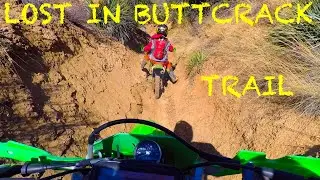 Lost In The Infamous Buttcrack Trail - KDX220 and KX65 Enduro Ride