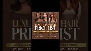 Luxury Hair Price List 🤎 | Canva Tutorial