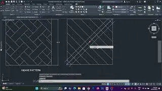 LINE, OFFSET, MIRROR, TRIM ( WEAVE PATTERN)