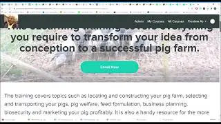 A Step by Step online training towards Profitable Pig farming