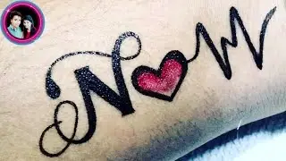 N&hearts; Letter tattoo designs for Hand||@Sakshiartofmehndi||Fancy Letter Tattoo Design for Hands