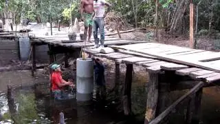 construção de ponte de concreto na área rural com baixo custo