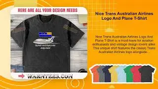 Nice Trans Australian Airlines Logo And Plane T-Shirt