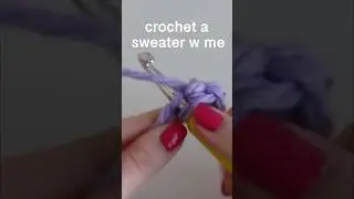 crochet a sweater w me :) full tutorial on my channel! #crochet #crochettutorial