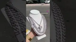 White Gold Bust Down Chains here at RDP Jewelry🏝️ #bustdownchain #whitegoldicedoutchain #rdpjewelry