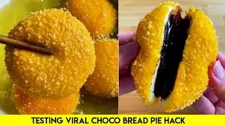 testing out viral instagram food hacks |chocolate bread pie recipe |simple and easy