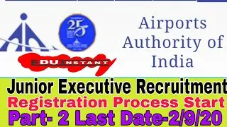 Online Registration Link Out. Junior Executive Through Gate 2019 In Airport Authority Of India.Part2